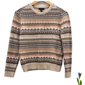 J. Crew Multicolor Patterned Crew Neck Sweater
Fairisle size M